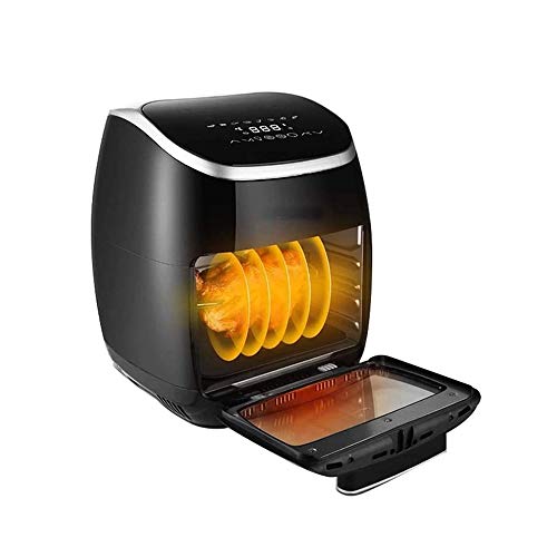 LKNJLL Aire Fryer, crujiente, Cook, asador, Deshidratar;7-en-1 Cooking Características;Deluxe Accesorios Aire freír;11.5 Qt, Negro