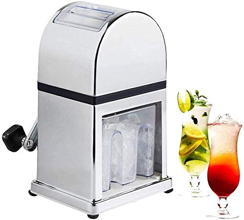 LLDKA Máquina de Hielo picado Acero Inoxidable, trituradora de Hielo trituradora de Hielo, máquina de Hielo para el hogar, de Plata, de Bebidas frías, Helados