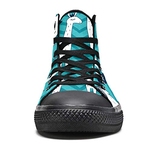 LORVIES Lamas - Zapatillas deportivas con coronas Happy Alpagas de lona para hombre, (multicolor), 45 EU