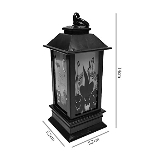 Los Productos Que candelabro lámpara luz de la Noche de Halloween Decorativos Faro de luz de la Llama simulada Bar portátil Calabaza Linterna (Color : D)