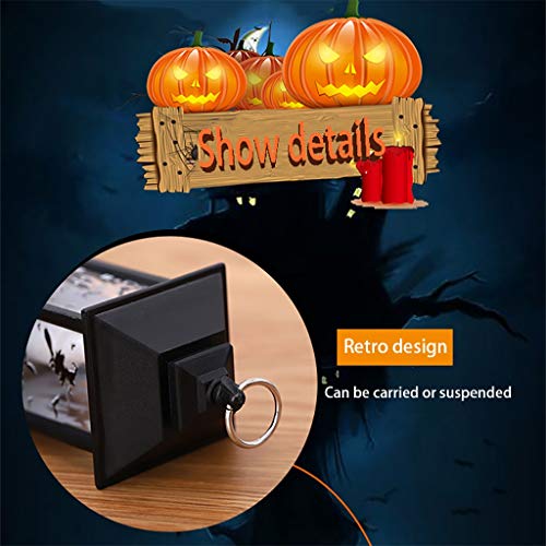 Los Productos Que candelabro lámpara luz de la Noche de Halloween Decorativos Faro de luz de la Llama simulada Bar portátil Calabaza Linterna (Color : D)