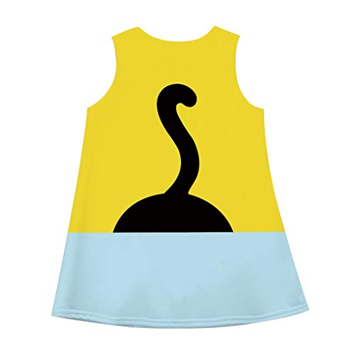 Luckycat Bebé Niñas Vestidos, Vestido Casual de Manga Larga con Estampado Animal de Dinosaurio Impresion Animal 3D Lindo para 7-10 años