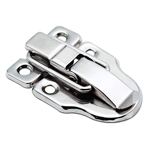 LumenTY 8 Piezas Cerradura Cierre para Hardware Gabinete Cajas /Caja de Herramientas/Maleta/de La Joyería Caja de Madera /Caja de Medicina -Plata