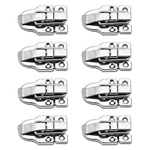 LumenTY 8 Piezas Cerradura Cierre para Hardware Gabinete Cajas /Caja de Herramientas/Maleta/de La Joyería Caja de Madera /Caja de Medicina -Plata