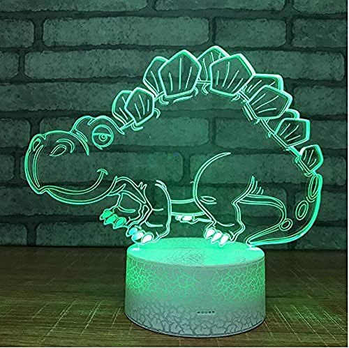 Luz de la noche Mercado Luz de noche Dinosaurio Juguete para niños Puesto de productos básicos Cambio de color Luz de noche Luz LED 3D USB