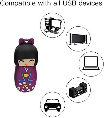 LYNNEO Memorias USB 16/32/64 GB (32GB, Muñeca Violeta)
