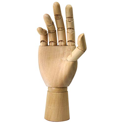 Maniqui Mano, Mano Modelo Madera,Mano de maniquí de madera, modelo de mano, estatua de mano para dibujar-Right Hand 25cm