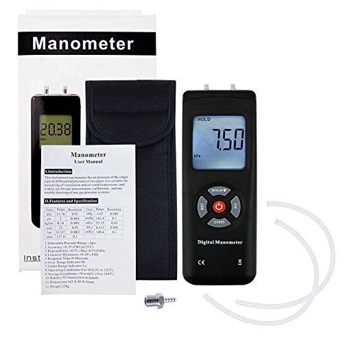 Manómetro Digital Portátil HVAC Para Aspiradora De Aire/gas, Medidor De Presión