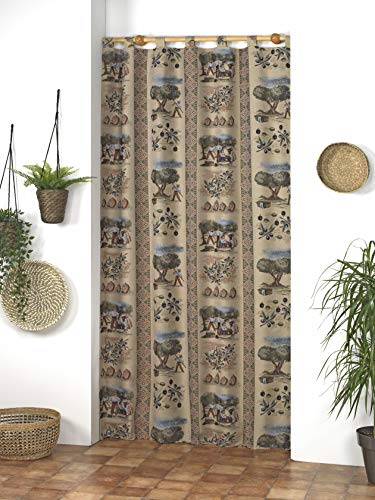 Martina Home Aceite Cortina Trabillas ALPUJARRA, Único, 140x260 cm