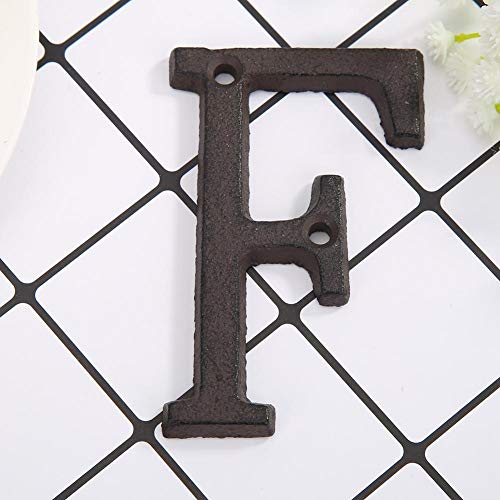 Matefielduk Letras Casa Exterior,Letras Hierro decoración Placa Letras de Metal Hierro Fundido Letrero de La Casa para DIY Puerta decoración de Pared