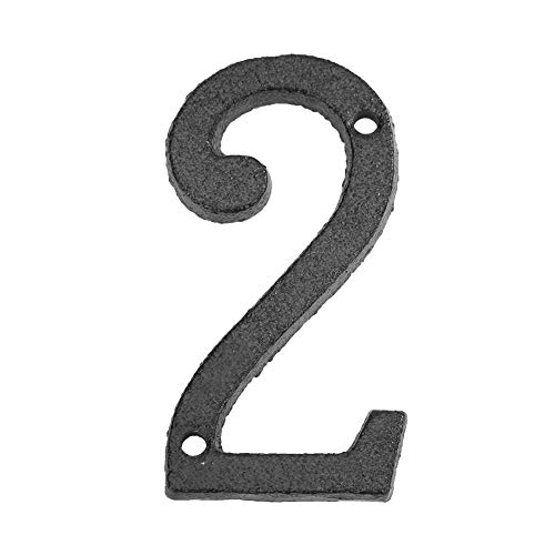 Matefielduk Números Casa Exterior Hierro,Placas Números Casa Exterior Placa Puerta Número de Metal Hierro Fundido para DIY Casa Puerta decoración de Pared (2)