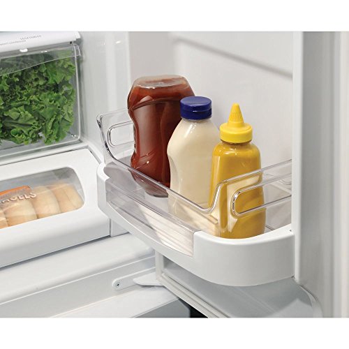 mDesign Juego de 4 Piezas para Cocina, con 2 envases de plástico para Alimentos, especiero y huevera con Tapa – Cajas organizadoras para Nevera – Cajas de plástico para refrigerador – Transparente