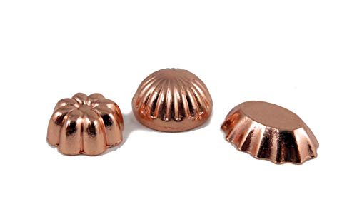 Melody Jane Casa de Muñecas Set de 3 Cobre Jelly Moldes Miniatura 1:12 Accesorio Cocina