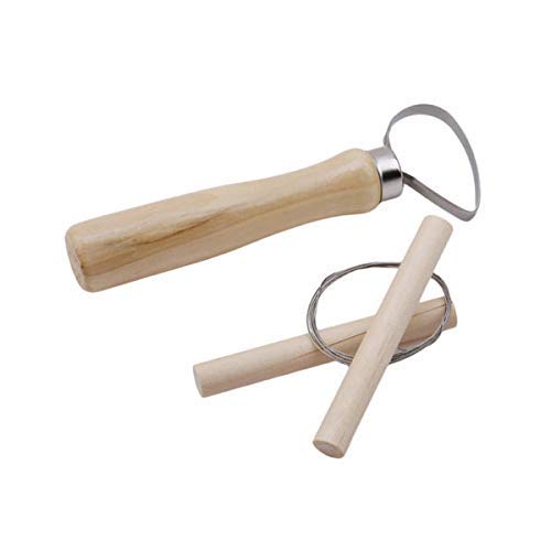 Miazhou 8 Piezas Madera y Metal Loza Juego de Herramientas Arcilla Escultura para Modelado Esculpido Cerámica Arte Kit