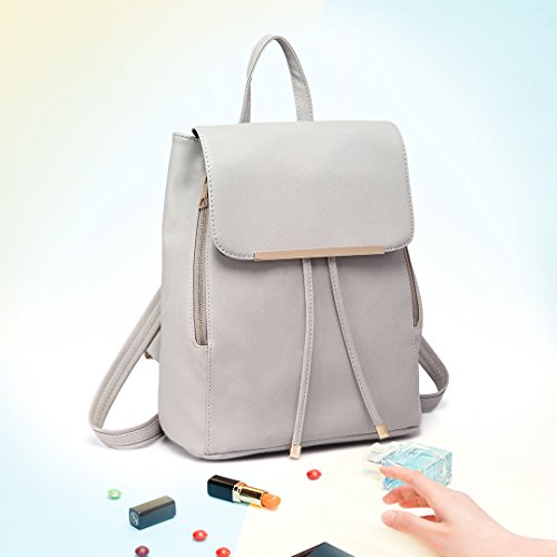 Miss Lulu Mochila Mujer Bolso Bandolera Daypack Casual Elegante Moda Cuero PU