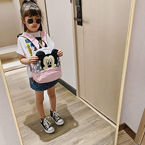 Mochilas Escolares - WENTS Material Escolar para Niñas Mochila Infantil con Minnie Mouse en Diseño 3D Mochila Rosa de Gran Capacidad Regalos Originales para Niñas