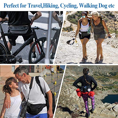 MOCOCITO Riñoneras Hombre y Mujer Impermeable con Correa Ajustable de 135 cm,Gran Capacidad para movil de 6.5´´/Llaves/Gafas/Cartera/Viajar/Correr/Moto/Bici/Acampada/Comprar[Morado]