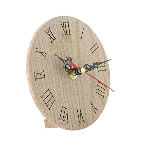 Moent Decoración del hogar Vintage Rústico Reloj de Pared de Madera Antiguo Shabby Retro Hogar Cocina Decoración de la habitación Reloj Decoración de la habitación
