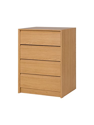 MUEBLECASA - Cajonera KIT 4 cajones, madera, 60cm Ancho x 45cm fondo x 72cm Alto, Roble