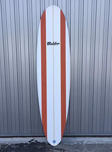 Mulder Shapes Waikiki Tabla Surf, Adultos Unisex, Líneas Naranjas, 7'6