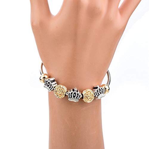 N/A Pulsera Joyas Color Plateado Antiguo Acero Inoxidable Tallado Pulseras De Brazalete De Trigo Abierto para Mujeres Hombres Joyería De Fiesta Aberto Bra