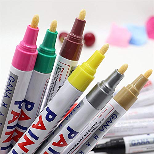 navigatee Neumático Rotulador, Impermeable Permanente Pluma De Pintura para Coches Tipo Banda De Rodadura De Goma Metal, por Pintura Rupestre, Vaso, Lona, Tela, Madera, Cerámico