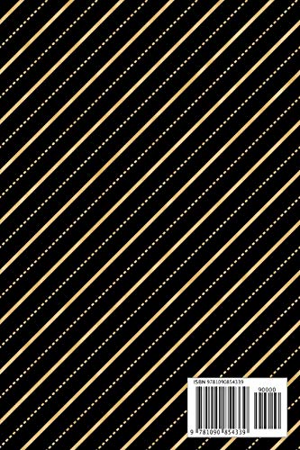 Notizen: Gold Strichmuster Tagebuch / Journal mit 120 leeren linierten Seiten für deine Notizen, Gedanken, Aufgaben, Gedichte und Ideen.