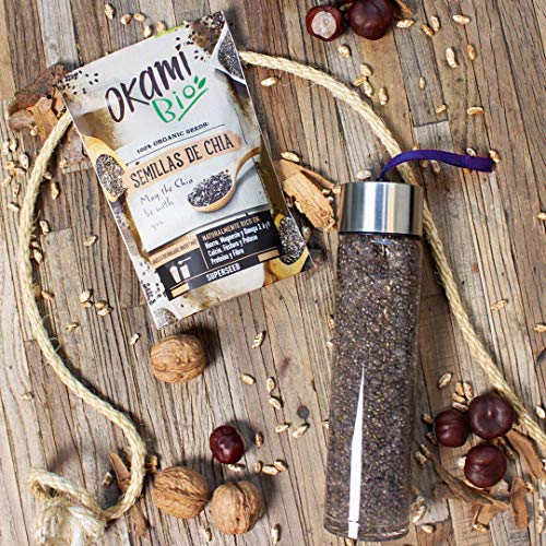 Okami Bio | Semillas de Chia | 100% Orgánico | Vegano | Superalimento | Alto contenido de Fibras| Antioxidantes | Proteinas | Para darle el impulso perfecto a tu día | 250gr.