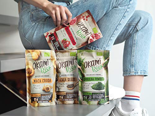 Okami Bio | Semillas de Chia | 100% Orgánico | Vegano | Superalimento | Alto contenido de Fibras| Antioxidantes | Proteinas | Para darle el impulso perfecto a tu día | 250gr.