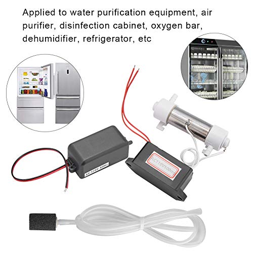 OKBY Generador de ozono - Tubo generador de ozono ozonizador de 500 MG con Accesorios para esterilización de purificador de Aire doméstico(110 V)