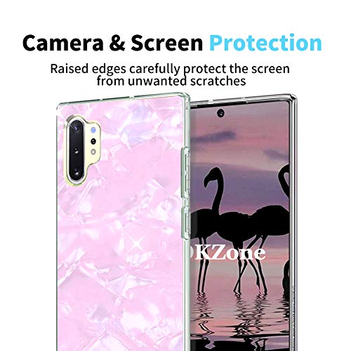 OKZone Funda Samsung Galaxy Note 10 Plus [con Protector Pantalla], Cárcasa Brilla Brillante Purpurina TPU Silicona Parachoque Teléfono Funda para Samsung Galaxy Note 10 Plus (Rosa Claro)