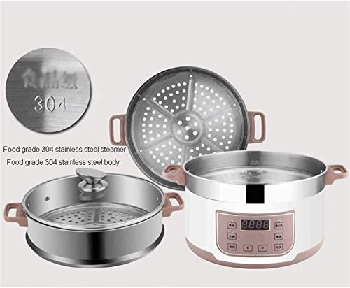 Olla de cocción lenta inteligente Carb vapor del alimento multigrano olla de cocción lenta con función de mantener caliente y el temporizador adecuado for 4 Capa de uso de vapor de Cook Guiso Hot Pot