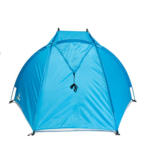 outdoorer carpa para playa ligera Helios Air 850, protección UV de 80, compacta, volúmen pequeño para viajar, tienda de campaña solar con varillas de aluminio y circulación del aire