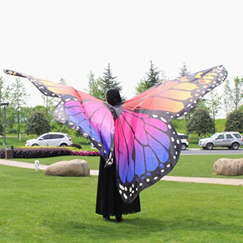 OverDose Disfraz para Mujer/niños Mariposa alas Chal Hada NINFA duendecillo Cosplay Capa Disfraces