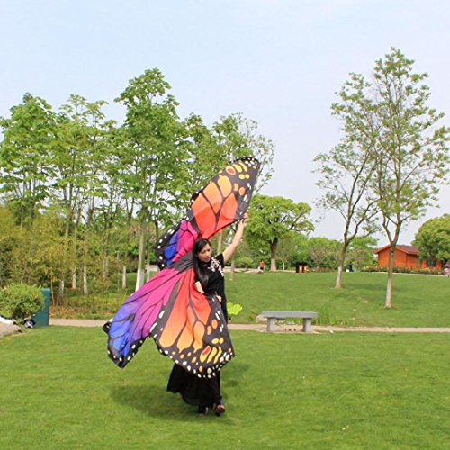 OverDose Disfraz para Mujer/niños Mariposa alas Chal Hada NINFA duendecillo Cosplay Capa Disfraces