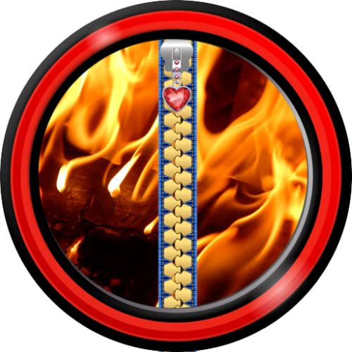 Pantalla de bloqueo con cremallera - Fuego