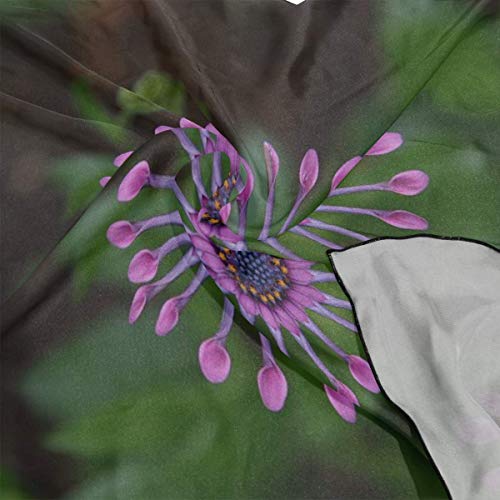 Pañuelo de seda Pañuelo de raso cuadrado Flor Soprano Cuchara lila Bandanas ligeras Pañuelo para la cabeza Chal cuello 24x24 pulgadas