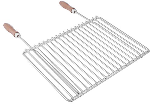 Parrilla en acero inoxidable europeo de anchura ajustable 40-55x30cm