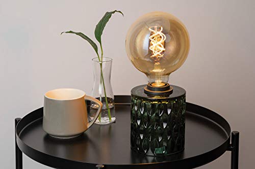Pauleen 48023 sobremesa Crystal Magic máx. 20W E27 Lámpara para mesita de Noche Verde Vidrio sin Bombilla