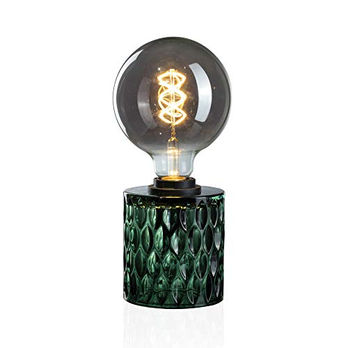 Pauleen 48023 sobremesa Crystal Magic máx. 20W E27 Lámpara para mesita de Noche Verde Vidrio sin Bombilla