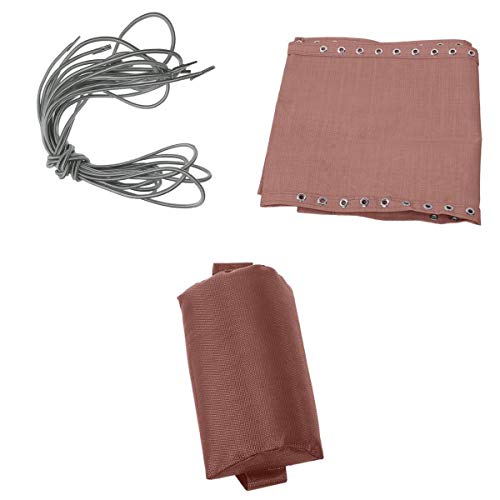 PETSOLA Tela de Sofá para Tumbonas 160X43cm + Almohada Reposacabezas + Cordones - Cordones Gris