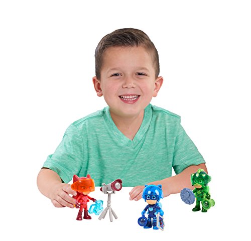 PJ Masks-95168 Aventuras En la Luna-Set Figuras Gekko, Multicolor (Bandai 95168)