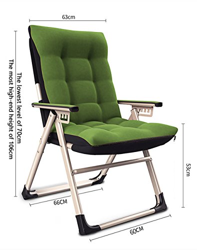 Plegable Perezoso Silla de sofá Volver Creative Hostel Silla de Ordenador Mini Dormitorio Silla de salón -LI Jing Shop (Color : Green)