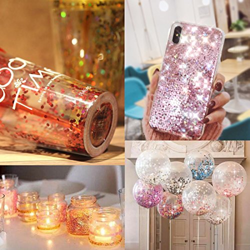Polvo Acrilico para Uñas Purpurina Cara Glitter para Uñas - Set de Purpurina De 10 Cajas - Body Cosmetic Glitter Hair Nail Art Decorativo para Fiesta de Limo Christmas Arts Crafts