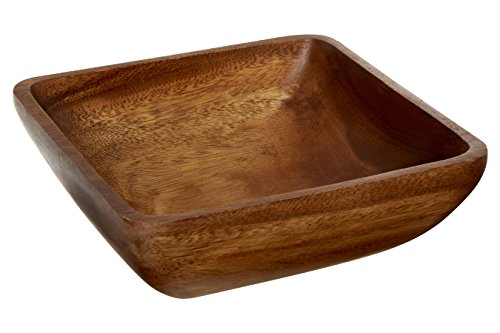 Premier Housewares 1104558 - Cuenco Cuadrado de Madera de Acacia (tamaño Grande, 26 x 26 x 8 cm)