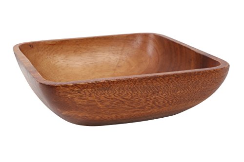 Premier Housewares 1104558 - Cuenco Cuadrado de Madera de Acacia (tamaño Grande, 26 x 26 x 8 cm)