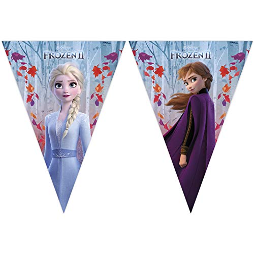 Procos 86921 – Guirnalda de banderillas de Disney Frozen Northern Lights, multicolor.