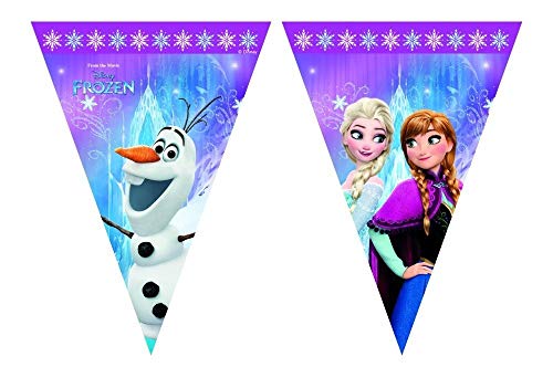 Procos 86921 – Guirnalda de banderillas de Disney Frozen Northern Lights, multicolor.