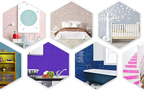 Purpurina «My Glitter Wall» para pintura plástica. Ideal para decoración de paredes en interiores y exteriores. 150 g, AB, color plata