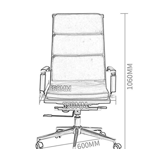 Qazxsw Mobiliario de Oficina/Minimalista Moderna Silla del Jefe/Conferencia Silla giratoria/Silla de Cuero Oficina/Silla ergonómica/Silla de Escritorio elevable,Beige,55x55x106cm